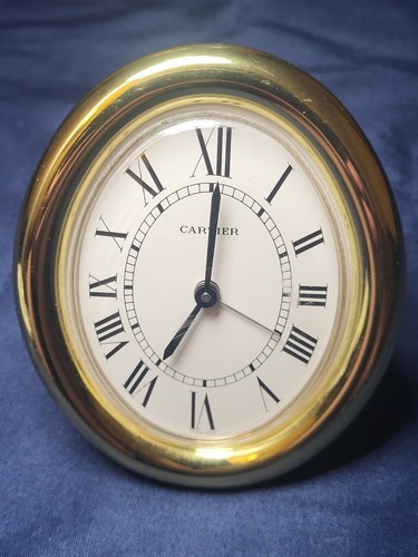 Designer Cartier Baignoire Oval Desk Tabletop Alarm Clock Analog