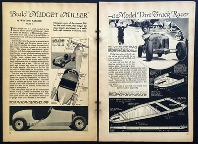 Midget Miller Dirt Track RACER 1935 HowTo build PLANS