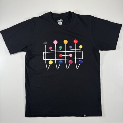 SPRZNY x UNIQLO Eames Office Hang It All Graphic Print T Shirt Mens Large Black