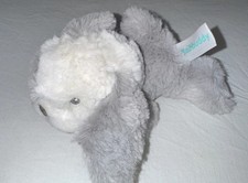 Raz-Buddy White Gray Plush Puppy Dog Lovey Baby Pacifier Holder Toy 6 2022