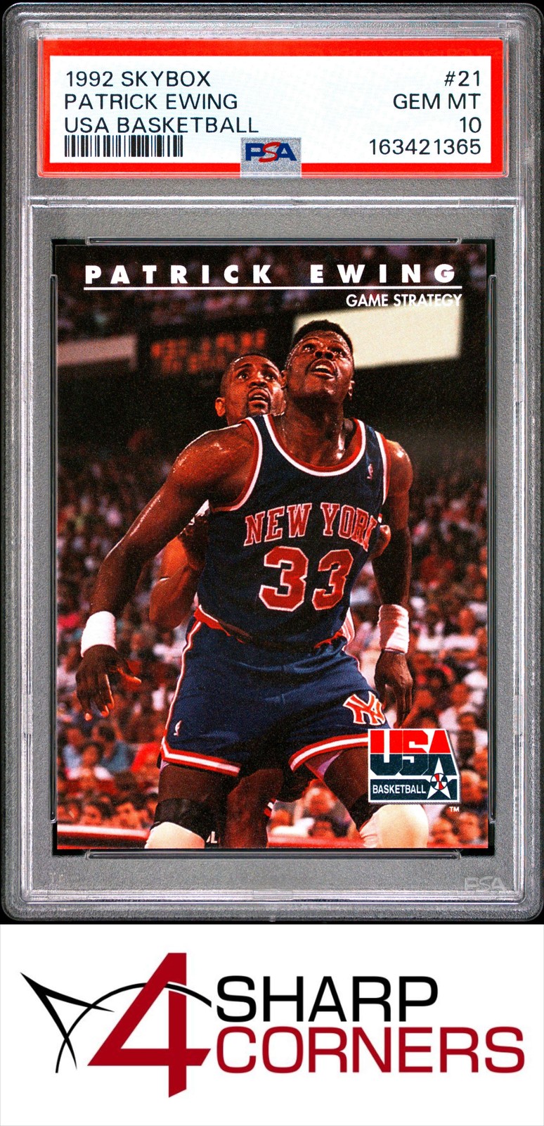 1992 SKYBOX USA BASKETBALL #21 PATRICK EWING HOF PSA 10