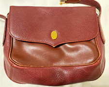 Authentic Vintage Must de CARTIER shoulder bag Bordeaux for repair broken strap