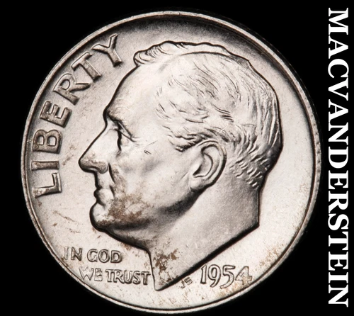 1954-D Silver Roosevelt Dime - Choice Gem Brilliant Unc  Lustrous  #i1000