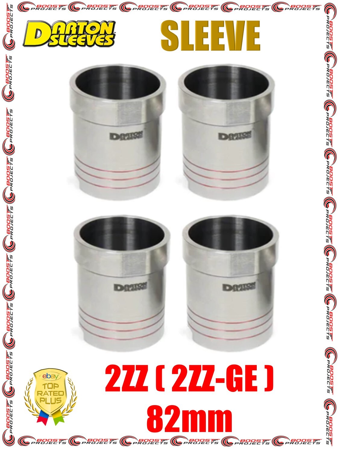 Darton 3.200" Bore 0.091" Wall Manufactured Sleeves SF For Toyota Lotus 2ZZ 