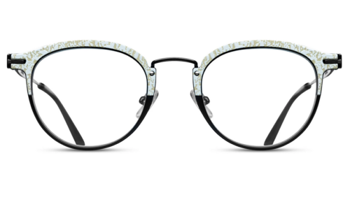 NIB $700 Matsuda M3059 Eyeglasses Round Optical, White, Matte Black - 49-21-145  - Picture 1 of 7
