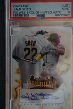 2022 Leaf Juan Soto Padres Auto Signed SSP 11 /163 PSA MINT {9}
