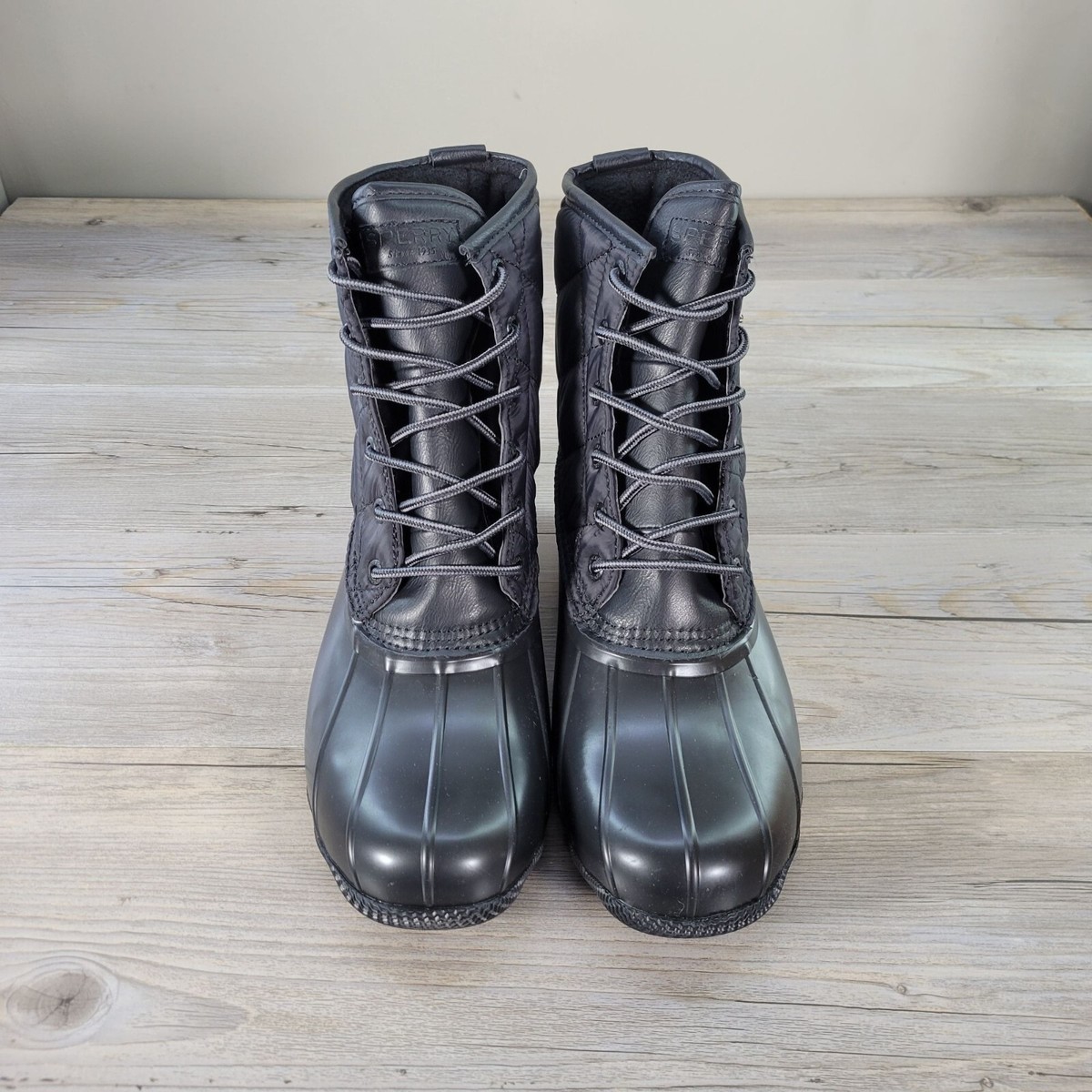 Sperry Black Saltwater Duck Boots Sz 8.5 Sperry Black Saltwater Duck Boots Sz 8.5 | eBay main image 2