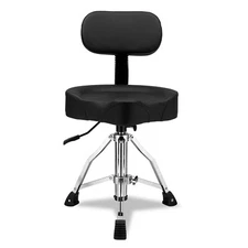 Drum Throne with Backrest, Heavy Duty Drum Stool Adjustable Height ,Drumstick