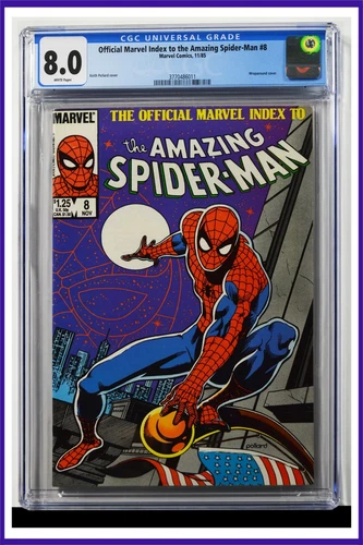 Amazing Spider-Man Marvel Index #8 CGC Graded 8.0 Marvel 1985 Comic Book.
