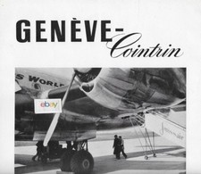 Genf Cointrin Flughafen Schweiz 1947 Lockheed Constellation Anzeige