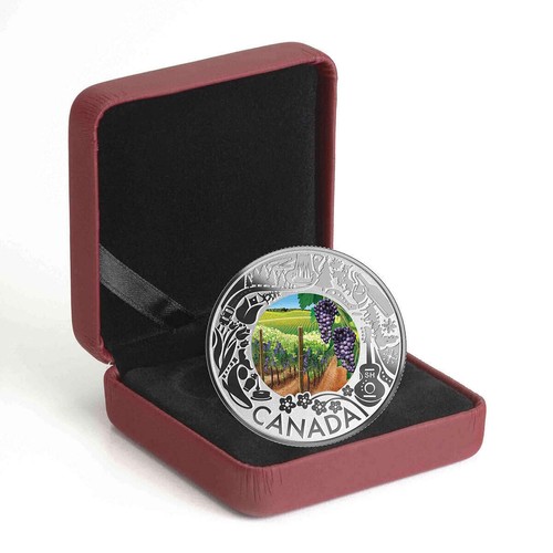 2019 $3 Celebrating Canadian Fun and Festivities: Wine Tasting - Pure Silver Coi - Picture 3 of 3