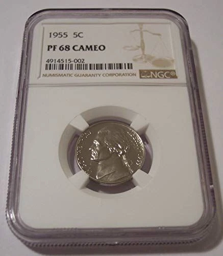 1955 Jefferson Nickel Proof PF68 Cameo NGC