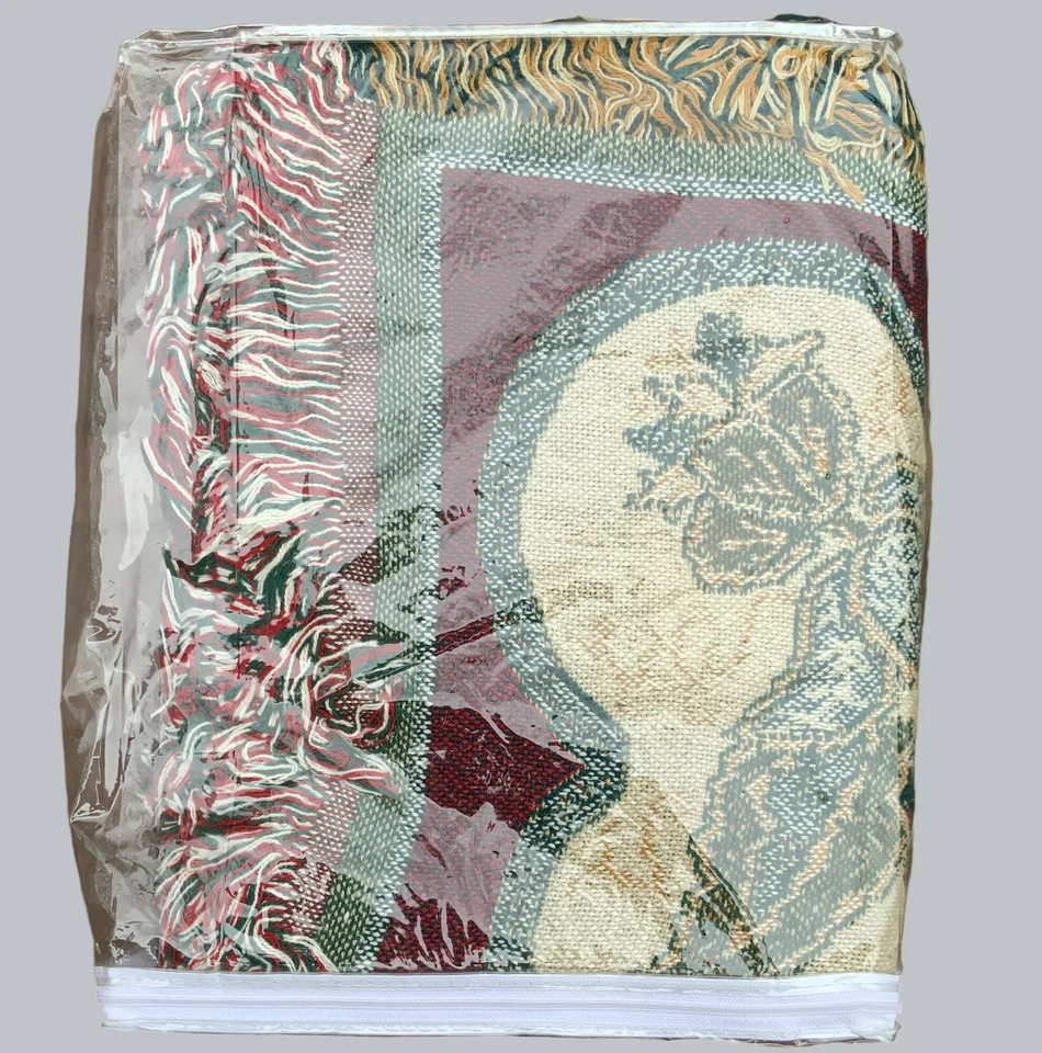 WAVERLY FIELDCREST TODO ALGODÓN TRIPLE TEJIDO TIRO PANDORA PATRÓN NUEVO 46 X 68 Foto 4 de 4