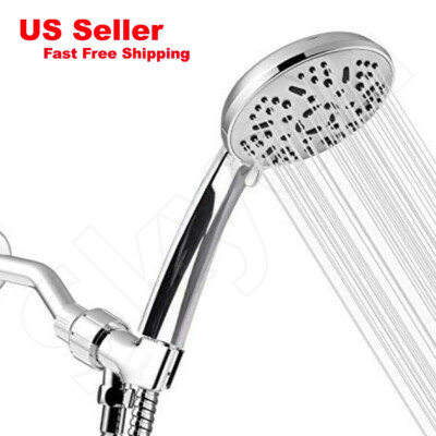 #ad Handheld Shower Head High Pressure 9 Setting w 60quot; Hose amp; Adjustable Bracket $21.99