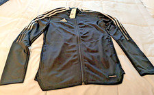 ADIDAS Tiro AEROREADY Black White Slim Fit Activewear Soccer Jacket Mens M New