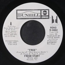 FRESH START: free / mono DUNHILL 7" Single 45 RPM