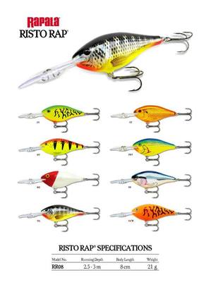 Leurre rap vintage Rapala Risto Deep Run Grand Plongeur