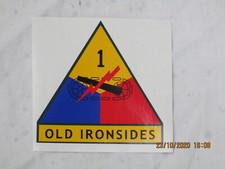 1st Armored Division,Old Ironsides,US Sticker, 100 x 100mm,Aufkleber