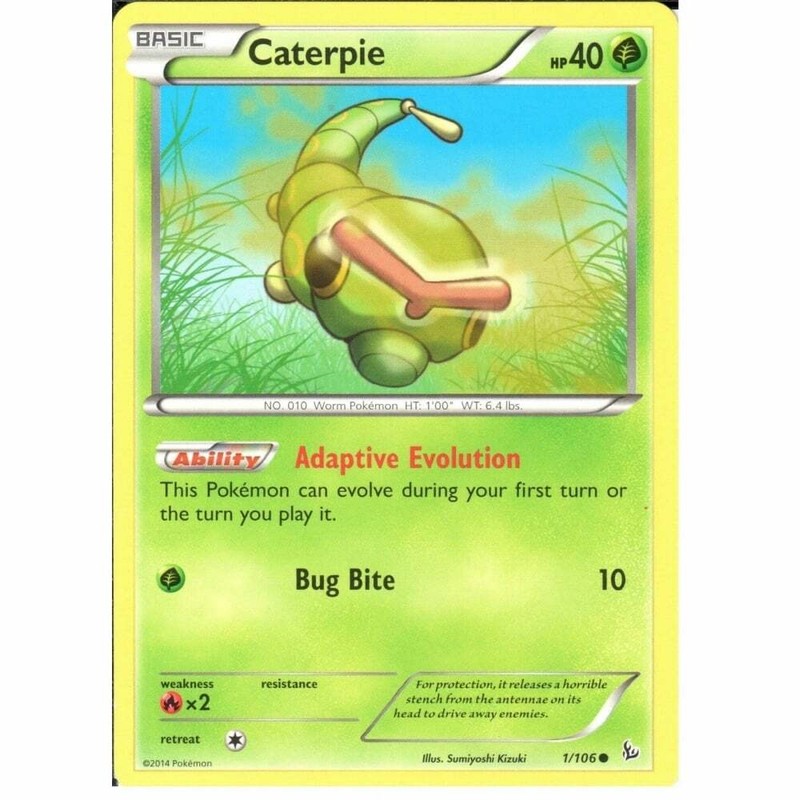 1/106 Caterpie Common: Pokemon Trading Card Game XY-02 Flashfire