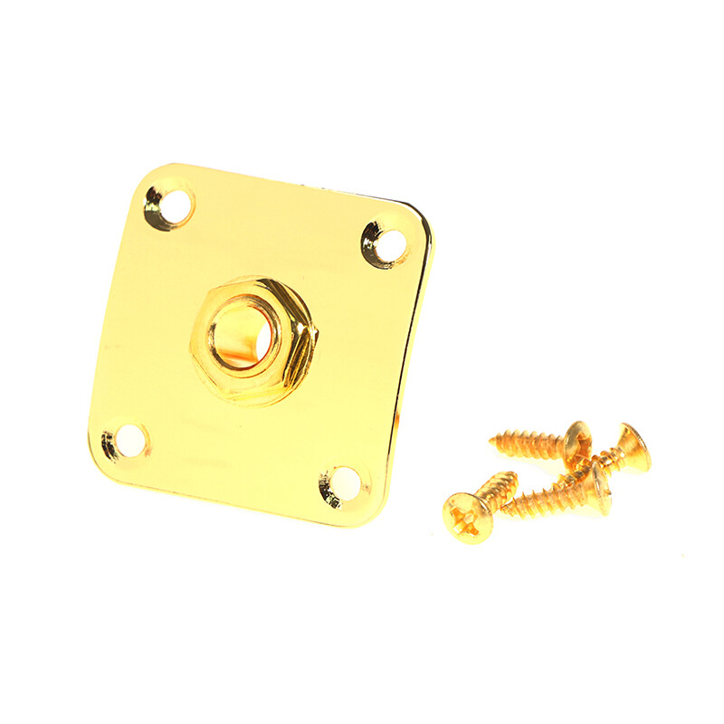 35x35mm Electric Guitar Square Jack Plates Cover Metal Output Input