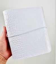 HOBONICHI Leather A% Planner Cover White Croc L/N Gorgeous 