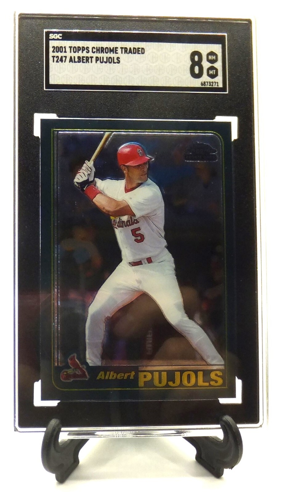 2001 Topps Traded & Rookies - Chrome #T247 Albert Pujols (RC)  SGC 8