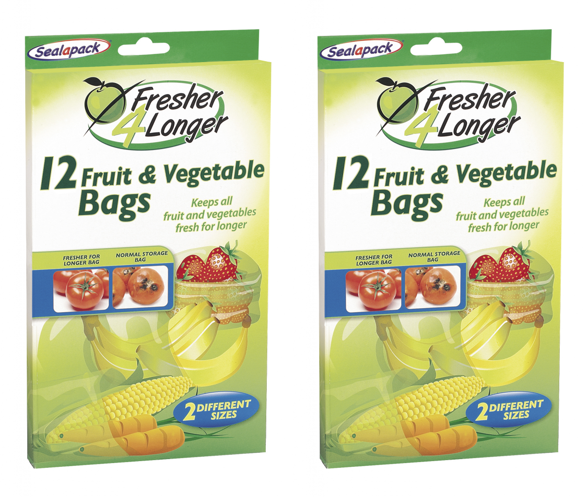 24x Sealapack Fruit & Vegetable Bags - Fresher 4 Longer - 2 Different Sizes