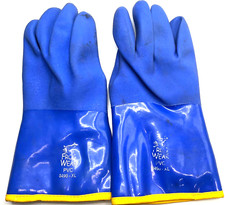 AS IS FROG WEAR PVC 8490 SIZE XL BLUE GLOVES 2 PAIR