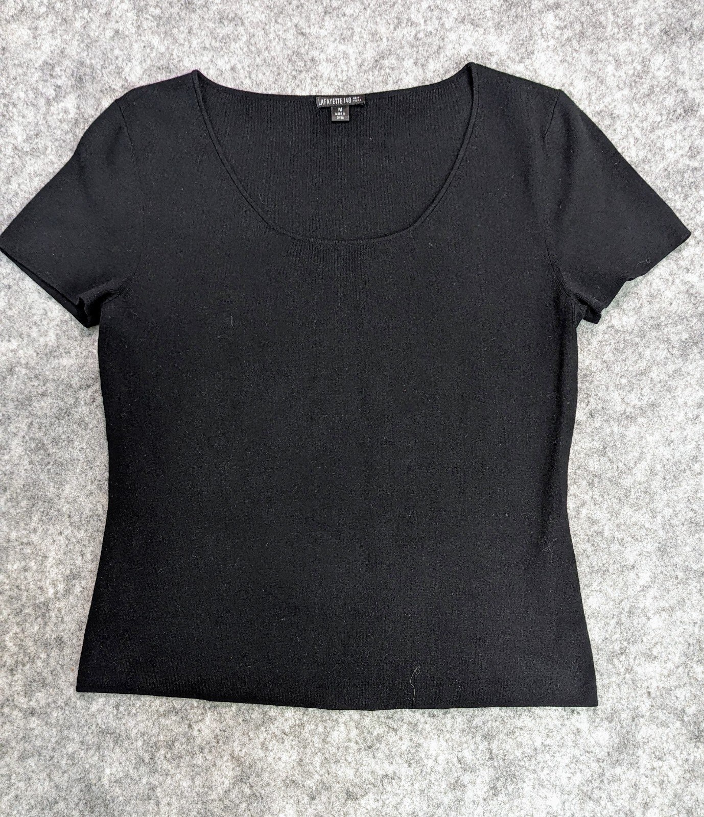 LAFAYETTE 148 Top Medium Blue Basic Blouse Career… - image 1