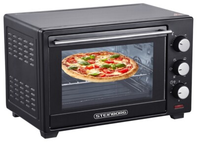 Mini Backofen 25 Liter 3in1 Miniofen mit Umluft Pizza-Ofen Kleiner Backofen