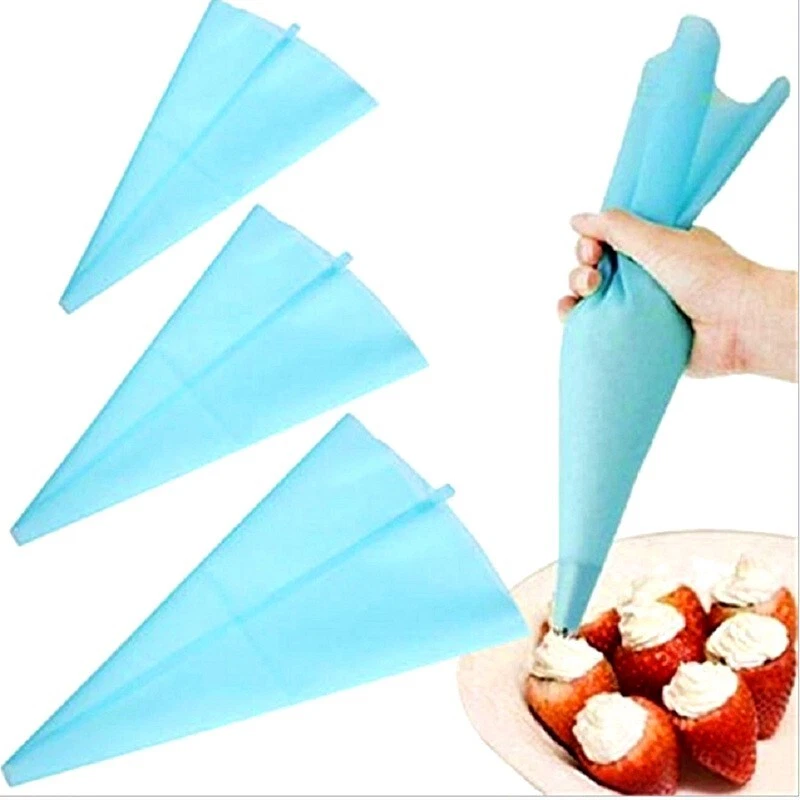 Reusable Icing Bag 30 cm Silicone Cupcakes Piping Cake Decorating Fondant Cream. - Image 4 of 4