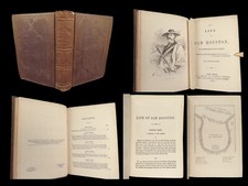 1855 TEXAS 1ed Life of Sam HOUSTON Remember the Alamo Mexico Indians Illustrated