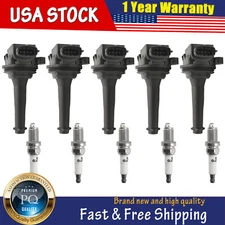 5 x Ignition Coils & 5 x Iridium Spark Plugs For Volvo S60 S80 V70 XC70 XC90