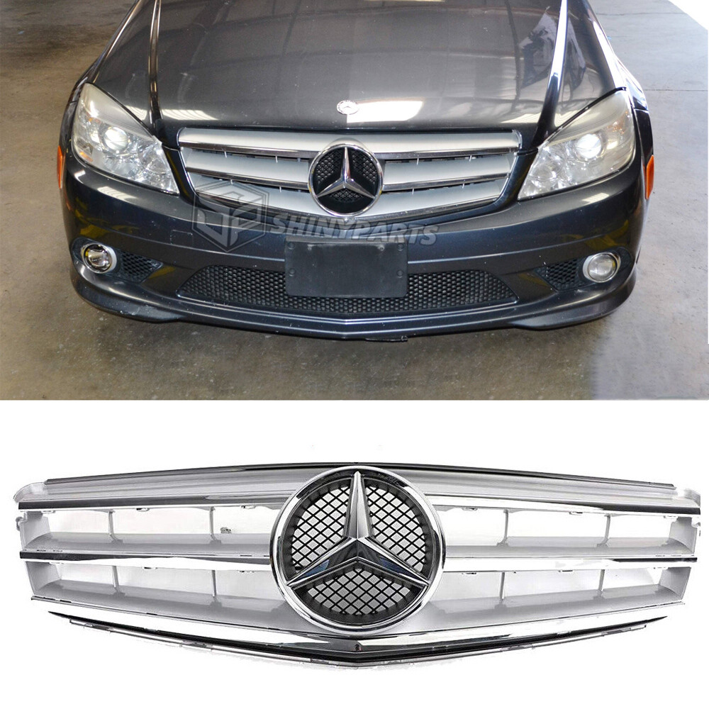 Front Grill for Mercedes Benz W204 2008-2013 C350 C250 C300 Bumper 