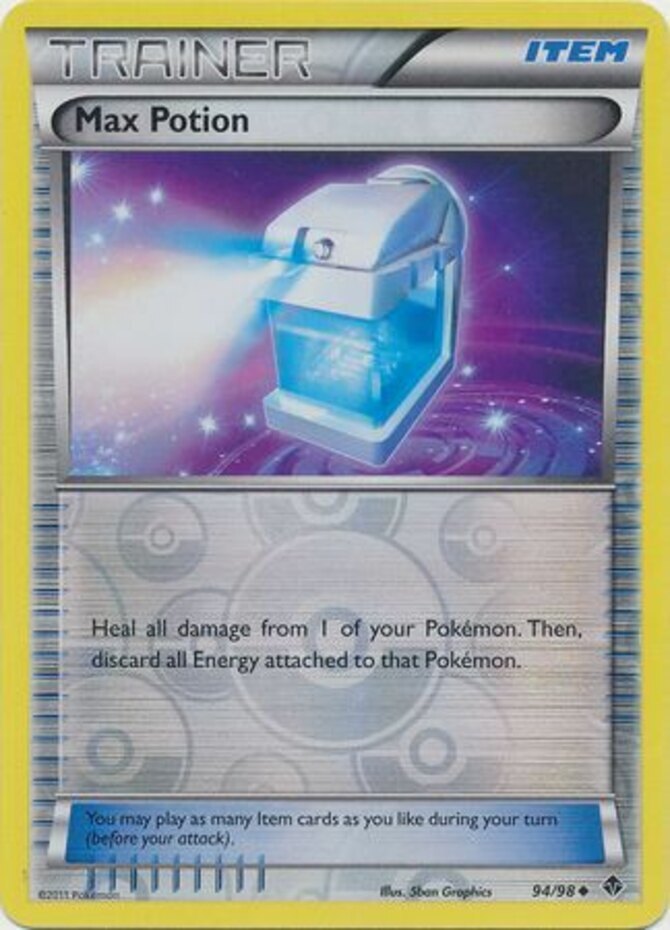 Pokemon - Max Potion - 94/98 - Uncommon - Reverse Holo - Emerging Powers - NM