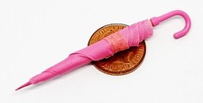 Dolls House Pink Umbrella Parasol Non Opening Accessory 1:12 Scale tumdee