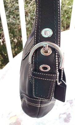 Coach 10316 Vintage SMALL Soho Black Leather Shoulder Bag w