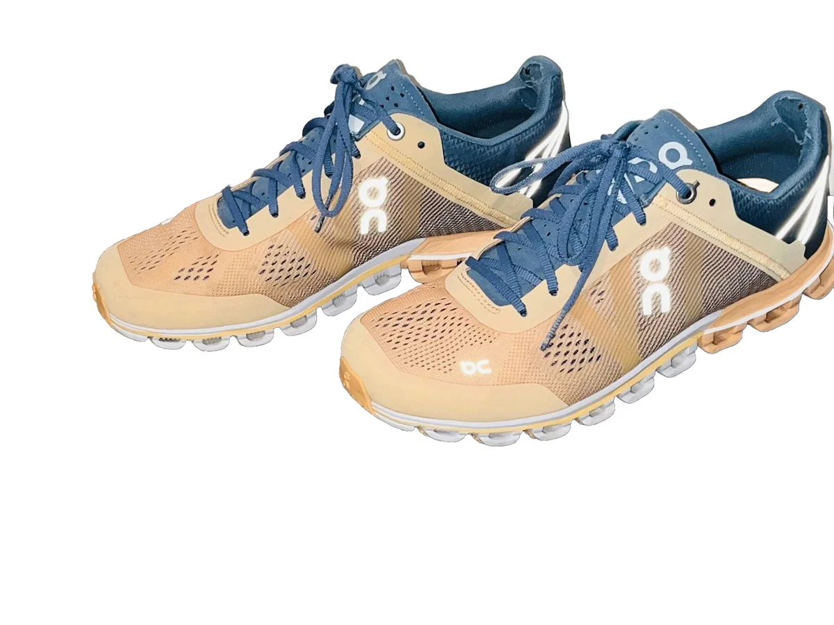ON Women's 7.5 Cloudflow Running Sneaker Shoes, Almond/Grey (Medium Width)  | eBay
