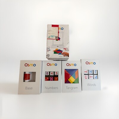 Osmo Genius Kit Learning System for Tablet- Complete- 4 Games.  Gently Used.