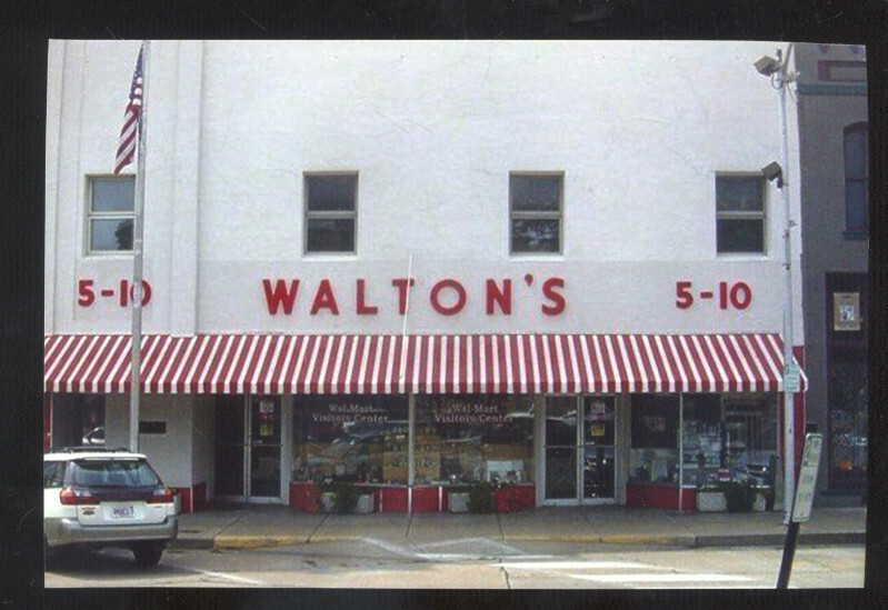 ROGERS ARKANSAS FIRST WAL MART STORE WALTON'S 5&10 CENT STORE POSTCARD ...