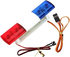 LED Police Flash Light Lamp for 1/10 1/8 RC HSP Traxxas CC01 RC4WD D90 SCX10 Car