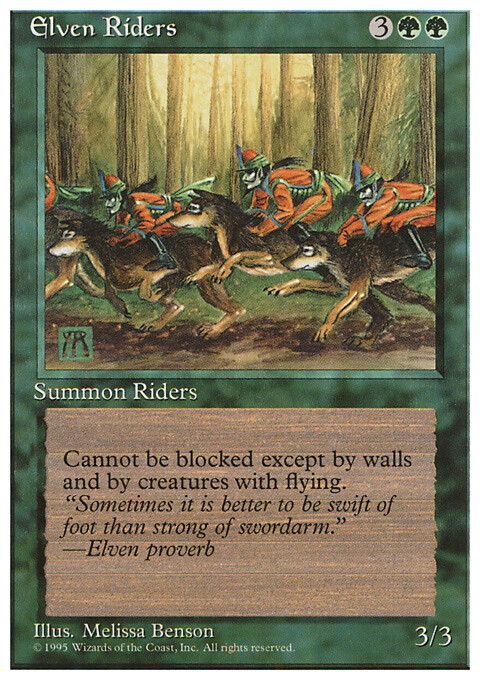 Magic the Gathering MTG Elven Riders (242) Fourth Edition   LP