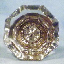 1 Antique Mercury Glass Door Knob Hexagon Victorian Architectural Salvage #8