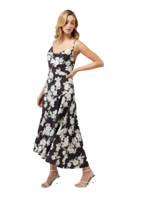 knee length dresses for ladies Z Supply Melbourne Midi Dress in Black main image 1