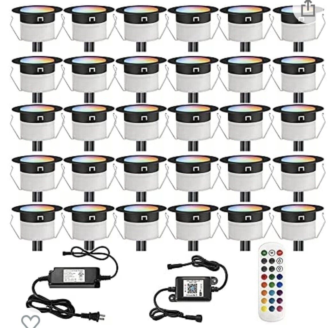 NEW- LED Deck Lights Kit, Sumaote 30pcs Φ1.22#034; WiFi Smart Phone  Control Low Volt eBay