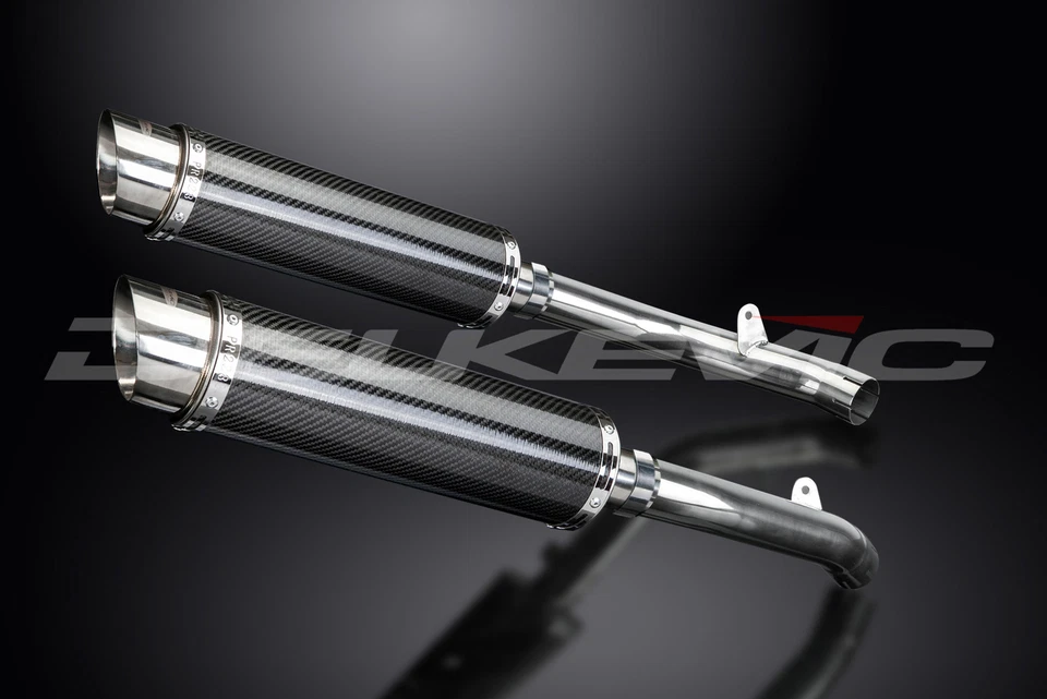 Kit silenciador de escape de carbono redondo 14" Honda RVT1000R RC51 2002-2008 - Imagem 3 de 4