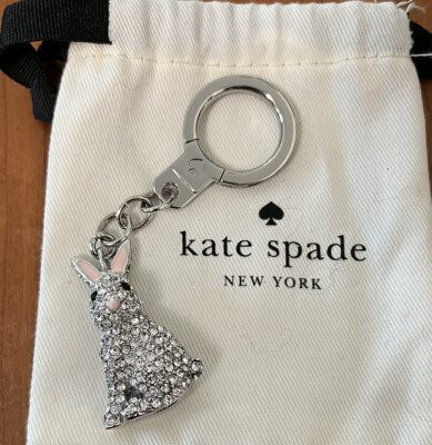 YEAR of the RABBIT Kate Spade Crystal Rabbit Key Fob Key Ring