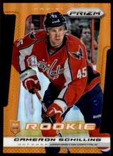 2013-14 PRIZM PRIZMS ORANGE DIE-CUT CAMERON SCHILLING 04/50 WASHINGTON CAPITALS