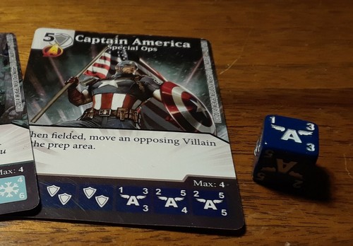 DICE MASTERS Captain America Card & Die, Exc. Condition - Picture 3 of 3