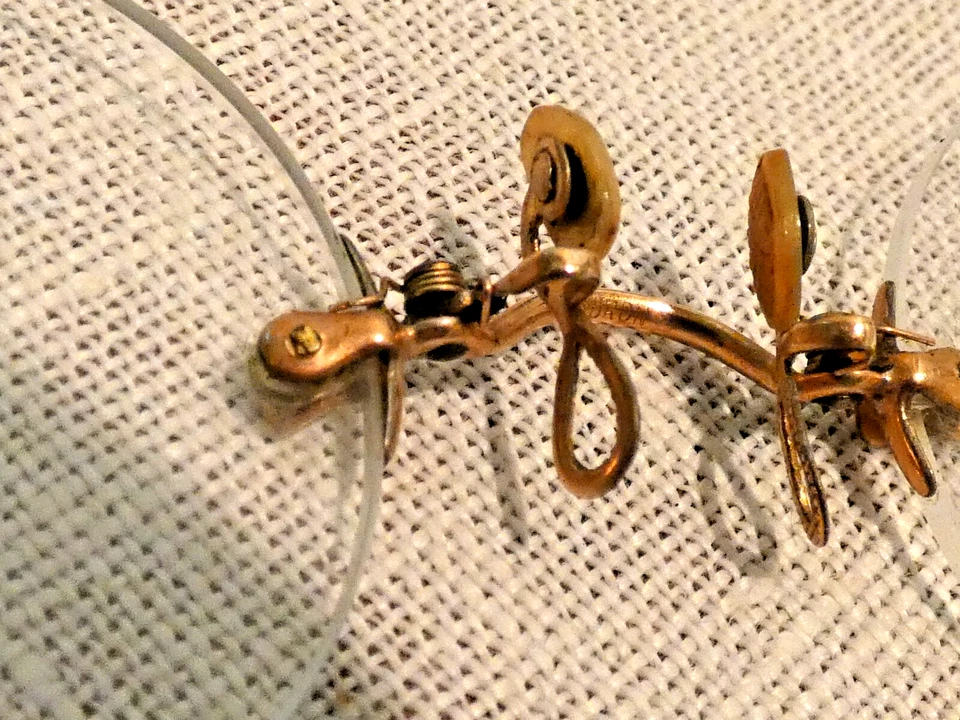 #3-Antiguo 12KGF Puente Duro Pince Nez Ojo Espectáculo Redondo Sin Borde Taladro Montaje Foto 4 de 4